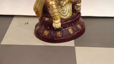 35" Large Size Ganesha-The Blissful God of Auspices In Brass