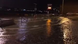 TempeteCiara in France: the Seine overflows in Rouen, the right bank quays are partially flooded