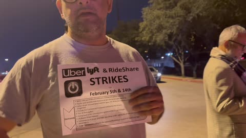 Feb 5th 2024 Uber and Lyft Driver Protest At DFW Airport