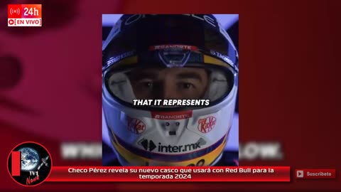 Checo Pérez revela su nuevo casco que usará con Red Bull para la temporada 2024
