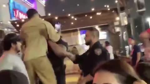 Giant Cop Embarrasses Tiny Drunk Man