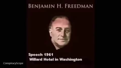 Benjamin Freedman Speech At Willard Hotel In Washington | 1961