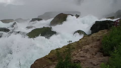 Experience hurricane force winds and rain in Niagara