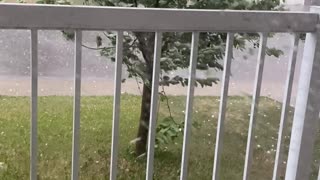 Golf Ball Hail Rains Down in Calgary