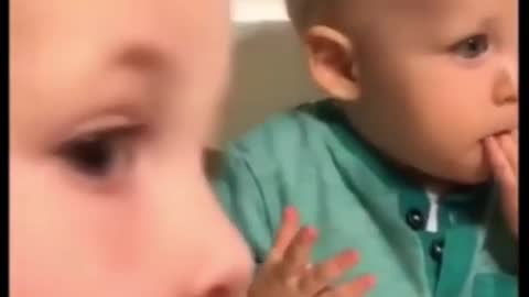 Cute baby reaction