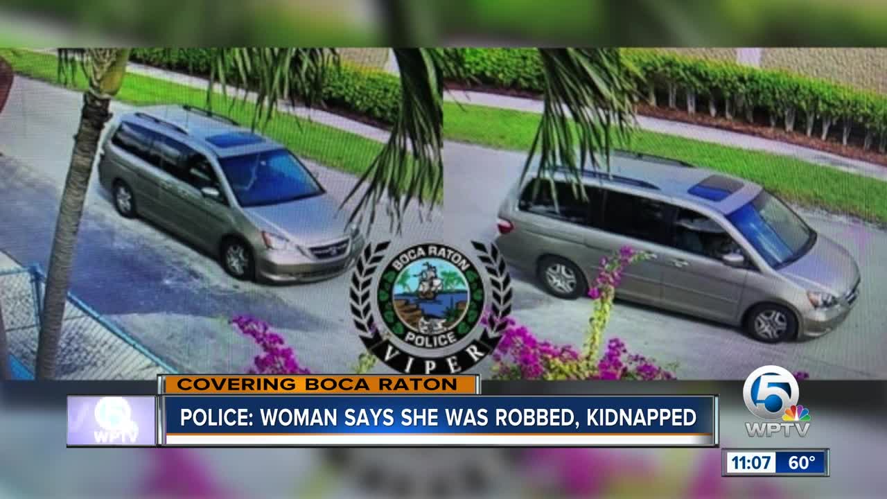 Police: Woman says she was robbed, kidnapped