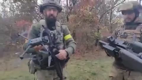 Ukrainian troops claimed downing a Russian DJI Mavicpro drone using EDM4S Anti-Drone gun.