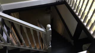 Ghost caught on camera on haunted staircase