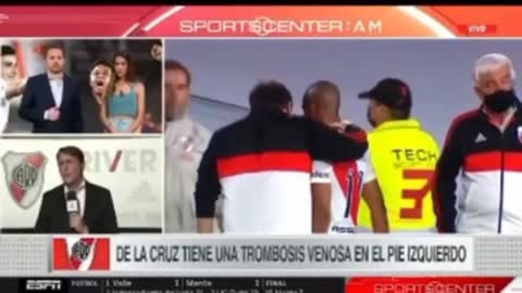Trombosis en jugador de River Plate tras pincharse.