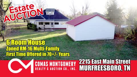 ESTATE AUCTION Dec 13th, 2020 - 6 Room Home Zoned Multi-Family For Sale in Murfreesboro.