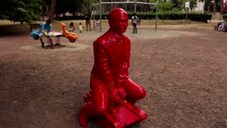 Statue of Putin riding a tank appears in Rome park