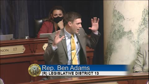 Conservative Idaho lawmakers Ben Adams delivers fiery speech: "The People are awake."