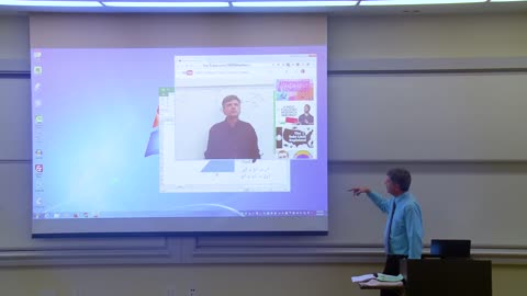 Math Professor Fixes Projector Screen*