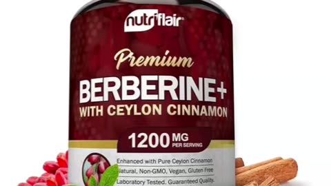 #1bestseller Limited Time Deal $21.24 NutriFlair Premium Berberine HCL 1200mg, 120 Capsules -