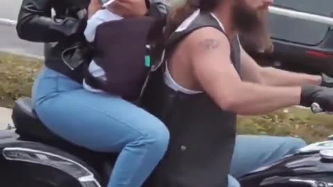 Breast Feeding On Motorcycle