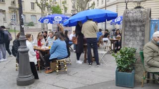 Terraces on Placette Jacqueline de Romilly (Paris)