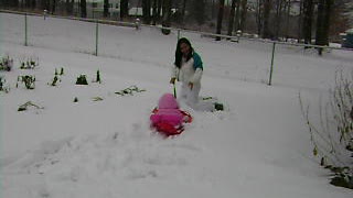 Brianna & Ching in the snow