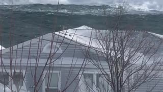 Massive Waves Crash Off Newfoundland Coast