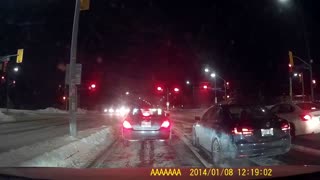 Red Light Runner Causes Nasty Collision