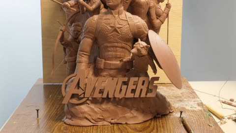 'Avengers_ Endgame' Poster Sculpture - Timelapse