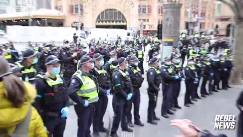 Police Stand Down at Freedom Day in Melbourne, Australia