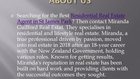 Best Residential Real Estate Agent in St James Park