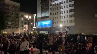 Portland protesters are lecturing hotel guests through a megaphone