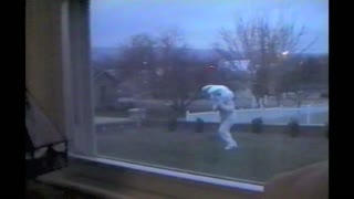 Little Girl Terrified Of Dad Outside In Easter Bunny Costume