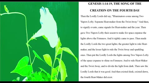 GENESIS 1:14-19, THE SONG OF THE CREATION ON THE FOURTH DAY
