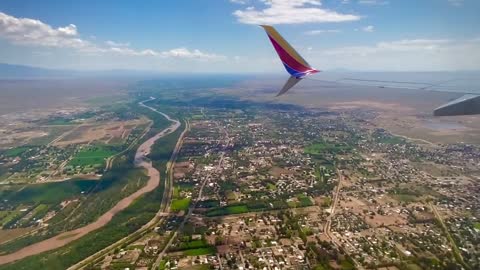 Southwest Airlines Taking off at Albuquerque International Airport in New Mexico.