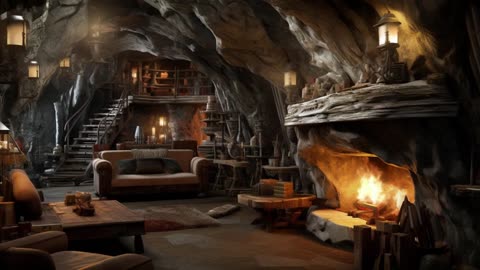 Rustic Wood Elegance - Interior Design Collection in a Cave