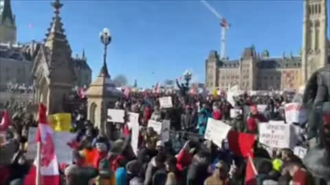 RAW Footage: Freedom Convoy 2022 - Parliament Hill - Saturday Jan 29