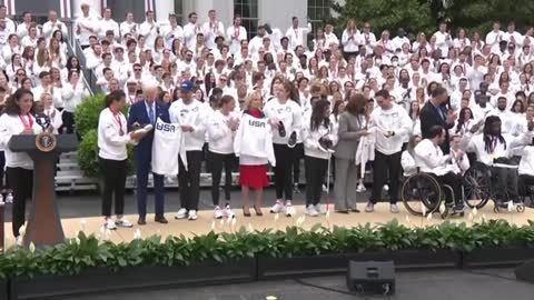 Biden Tells Paralympic Athletes Not to Jump While Taking Pictures
