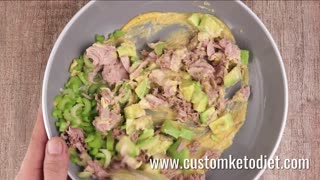 Delicious Keto Curry Spiked Tuna and Avocado Salad