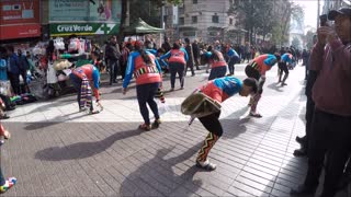 Peruan and Bolivian cultural dance musin in Santiago, Chile