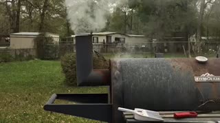 Smoking ribs