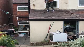 Birthday Boy Attempts to Skate His Roof