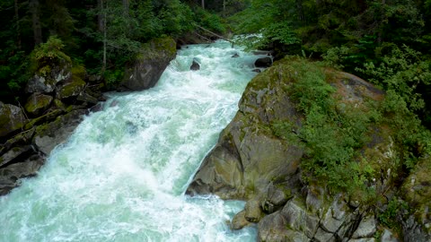 The Strong Current Of A Rapid River