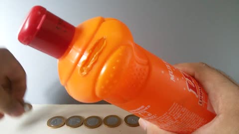 How to Make a Piggy Bank in 1 Minute Using a Bottle of Multipurpose Cleaner