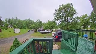 Rainy Day Makes Deck Steps Slick