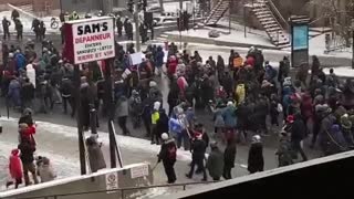 Montrealers Took To The Streets To Protest Quebec's Upcoming Lockdown (VIDEO)