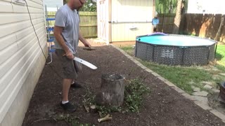 Forging a lawn mower blade machete part 5
