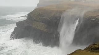 High Winds Redirect Waterfall