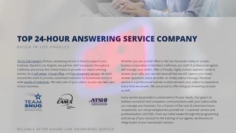 Answering Service for Small Businesses - Call (310) 552-6000 * Tel Us