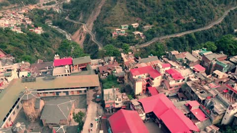 Shimla City Himachal Pradesh India Drone View