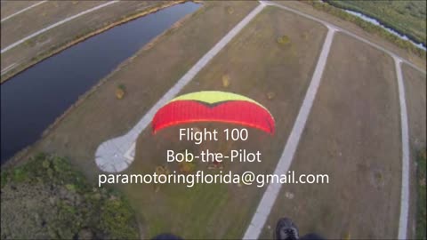 Paramotoring Flight 100 dicey down low. Power on comes in handy.