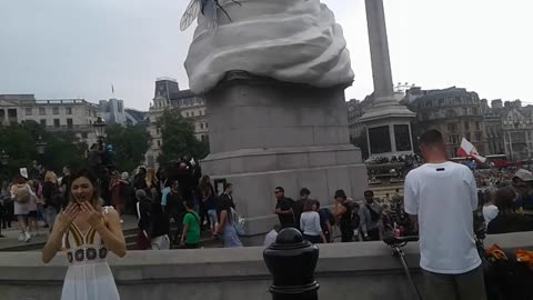TRAFALGAR SQUARE ♦ LONDON FREEDOM RALLY 24/7/21 COMPARED with 28/5/21(new normal day)