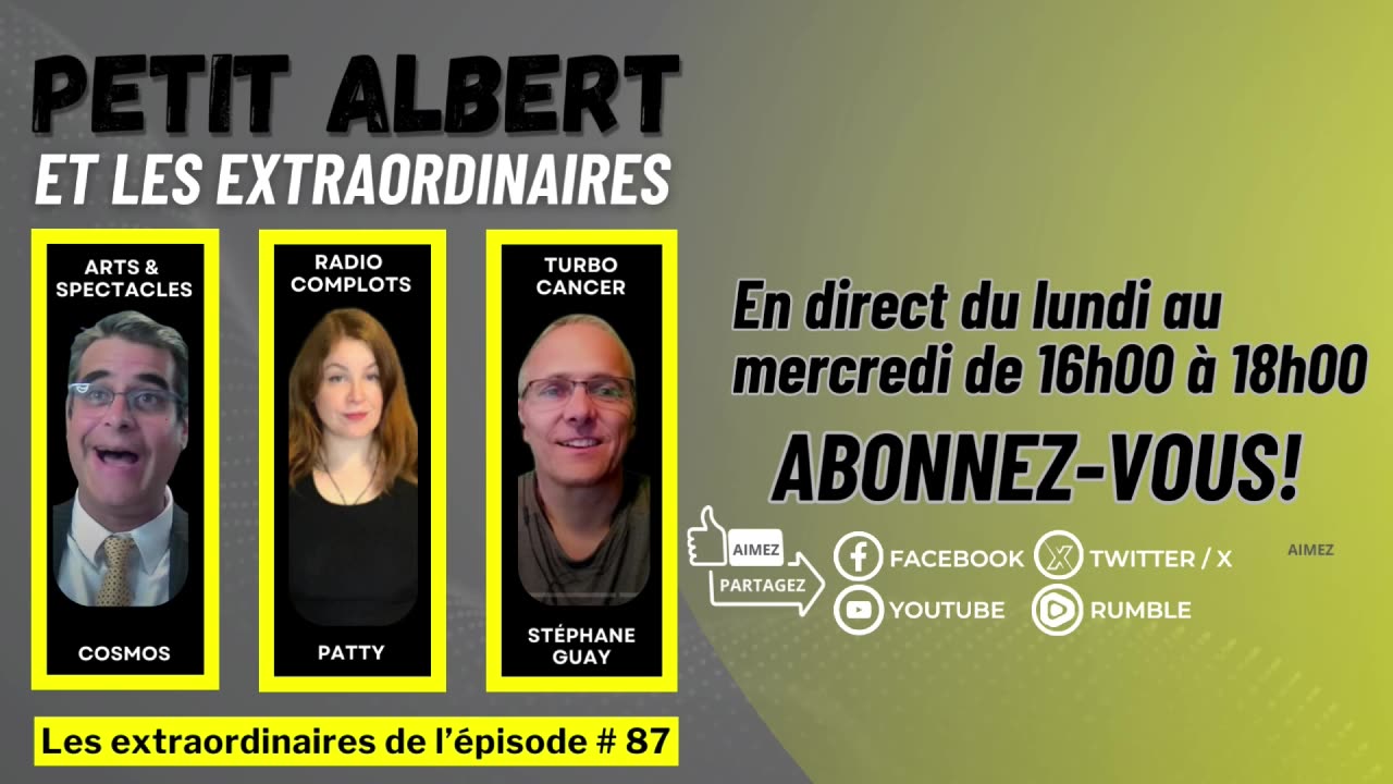 Petit Albert et les extraordinaires Épisode #87 - Mercredi le 4 avril