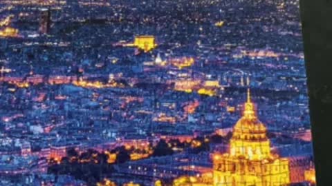 Jigsaw puzzle of Paris city view at dusk.