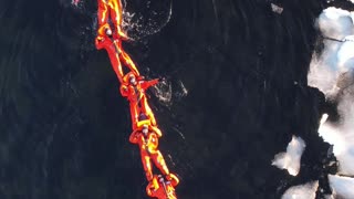 Synchronized Swimming in Icy Waters